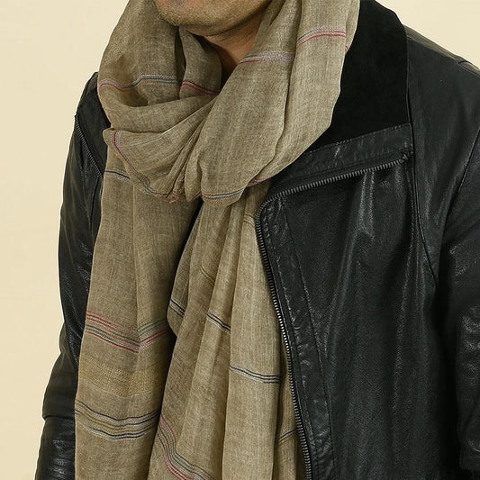 Unisex Style Scarf Cotton And Linen