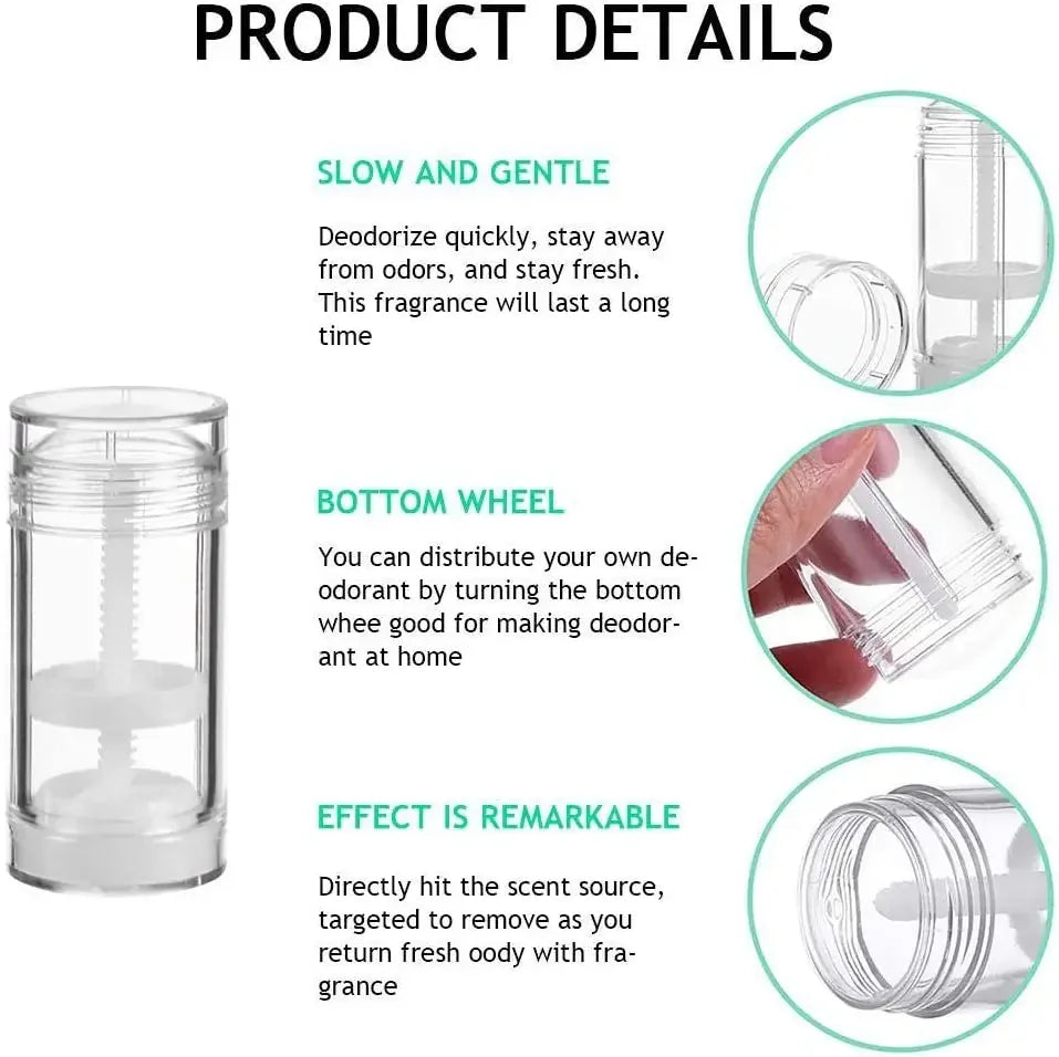 Deodorant Tube Clear Twist Up Stick Tube