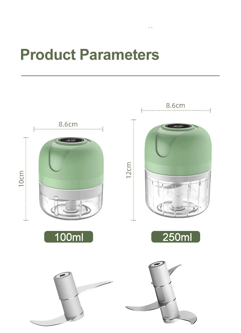 250ml USB Electric Garlic Chopper & Grinder