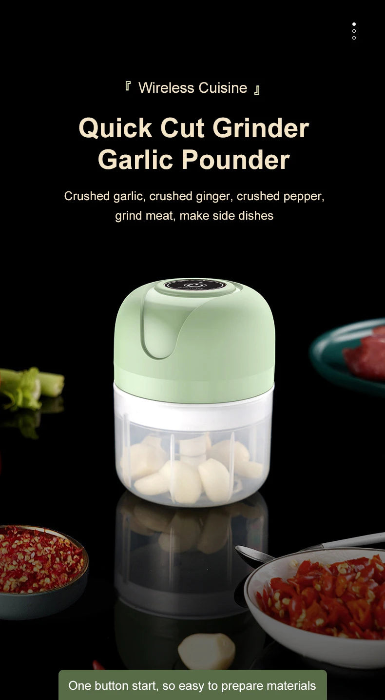 250ml USB Electric Garlic Chopper & Grinder