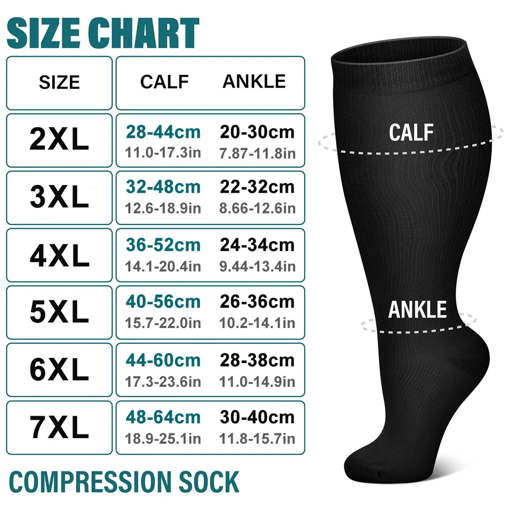 Large Size Compression Unisex Socks